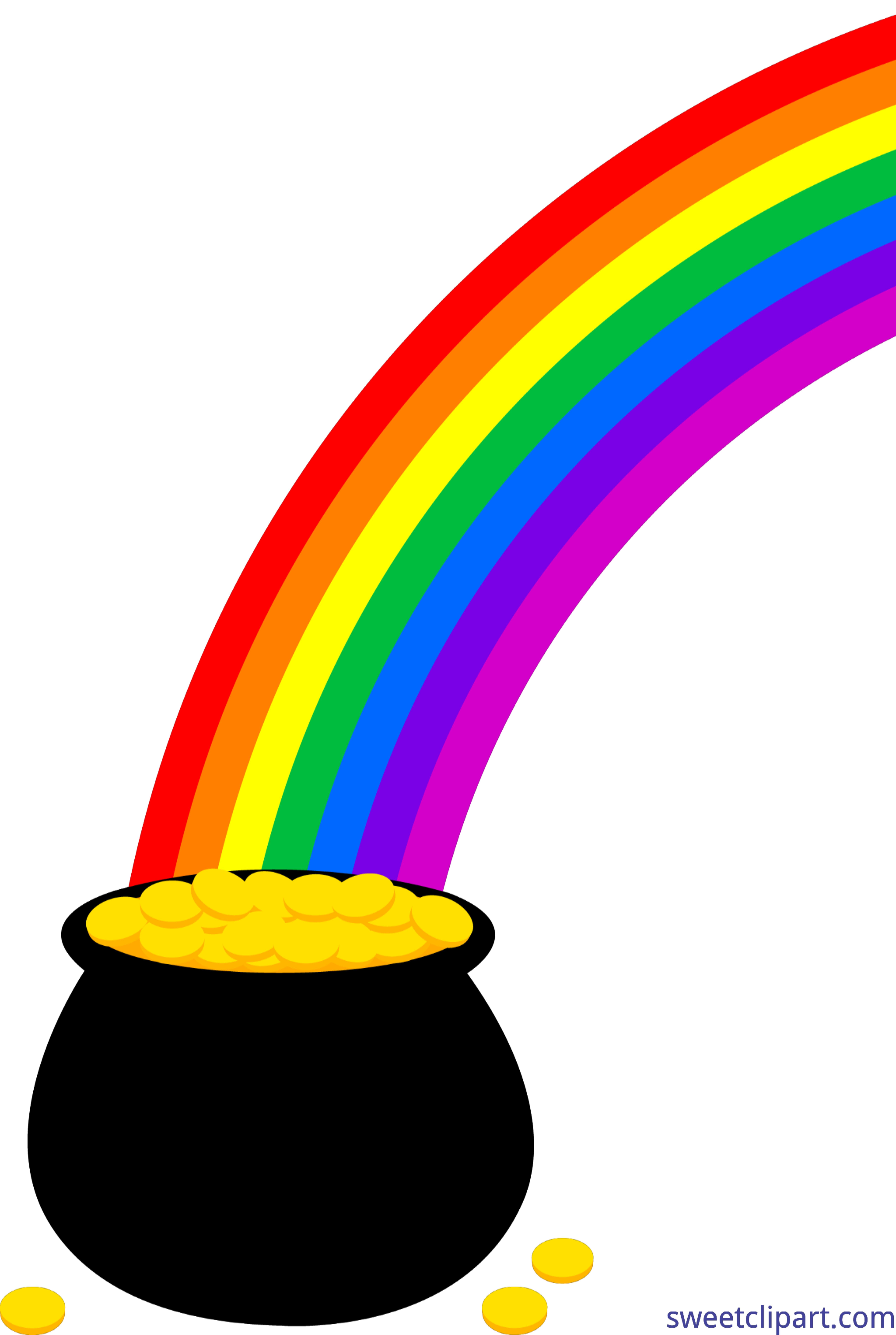 6465x9629 Pot Of Gold Rainbow Clip Art