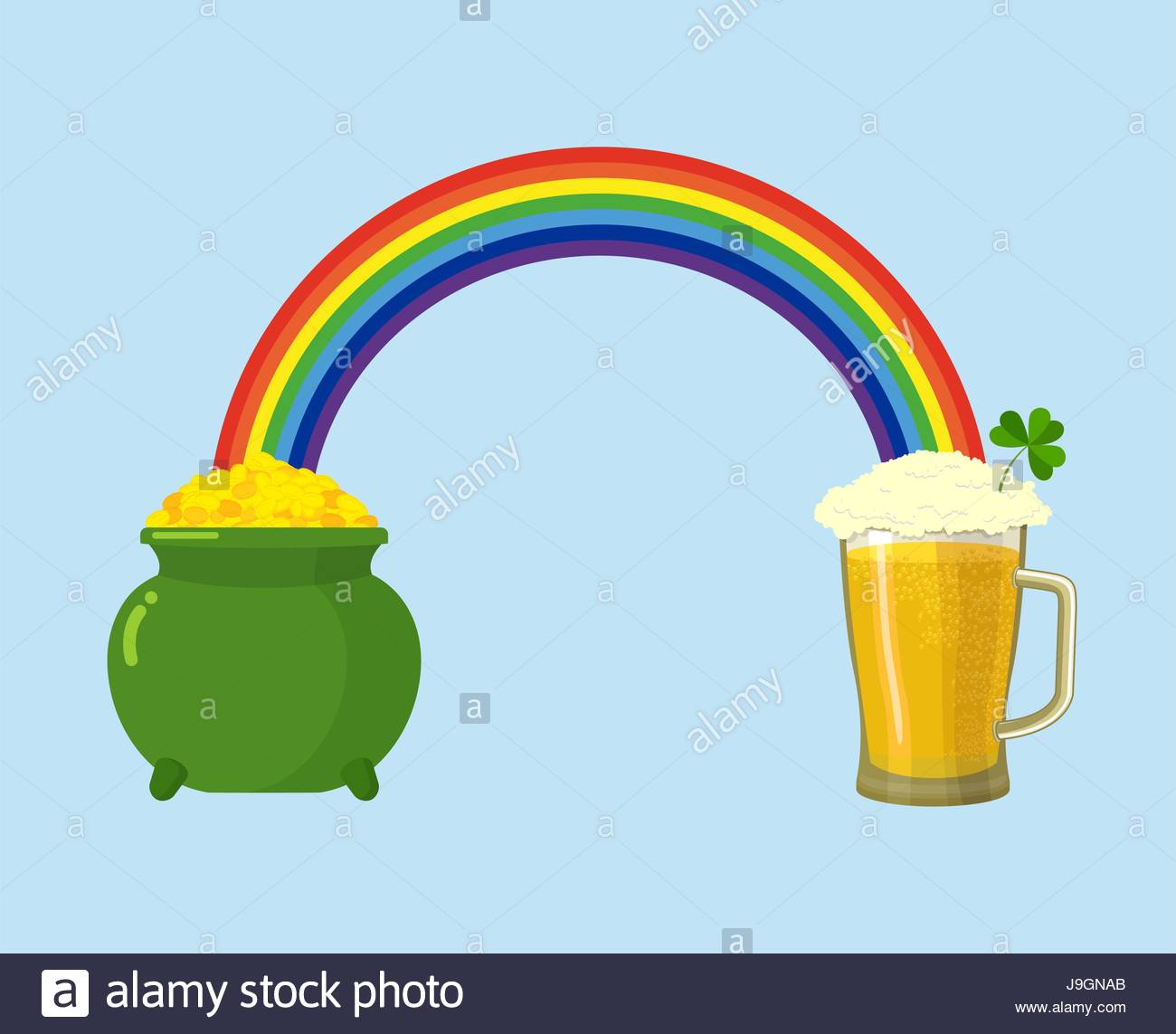 1300x1143 Pot Of Gold And Mug Beer. Treasures Leprechaun And Rainbow. St