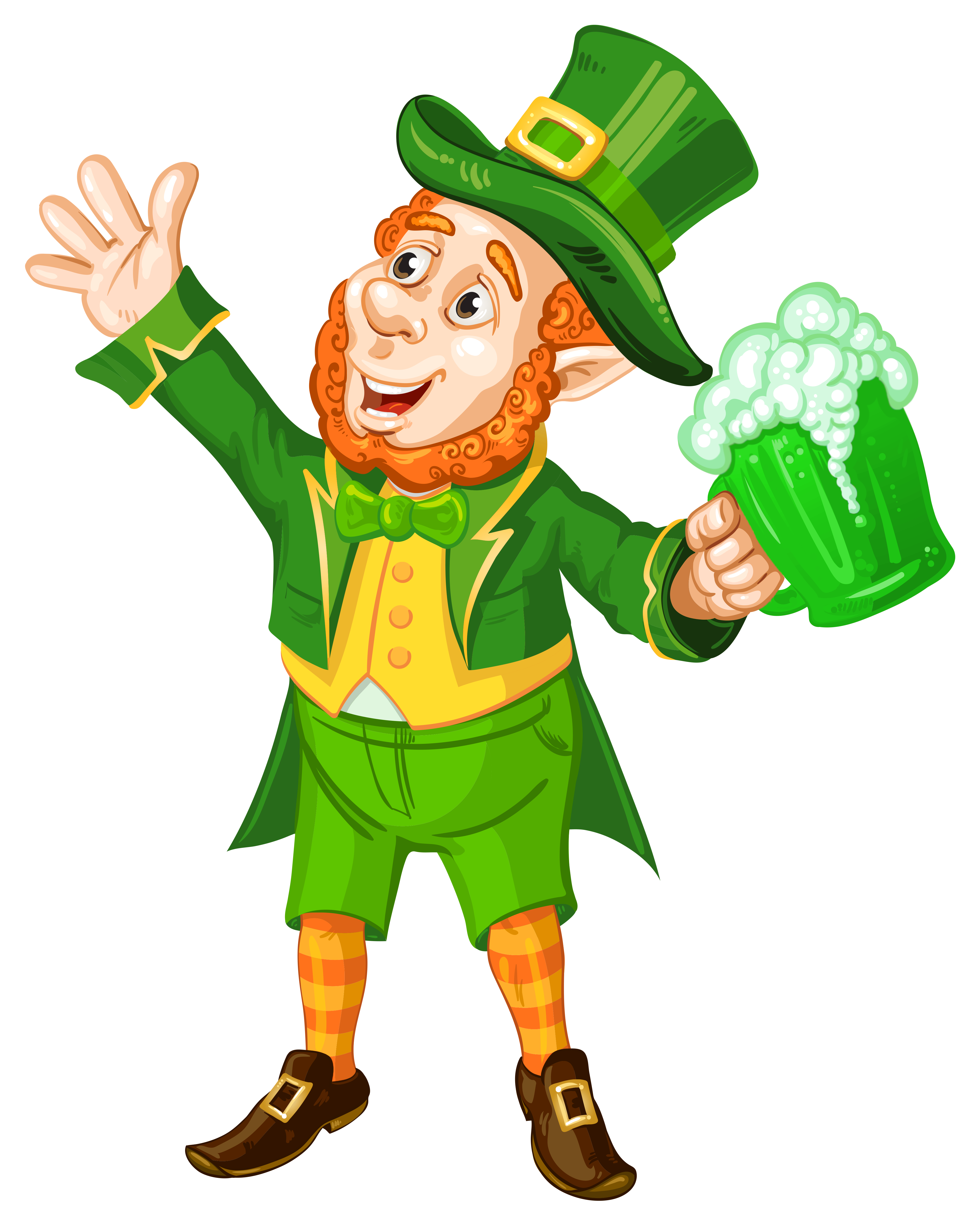 4119x5064 St Patrick Day Leprechaun With Green Beer Transparent Png Picture