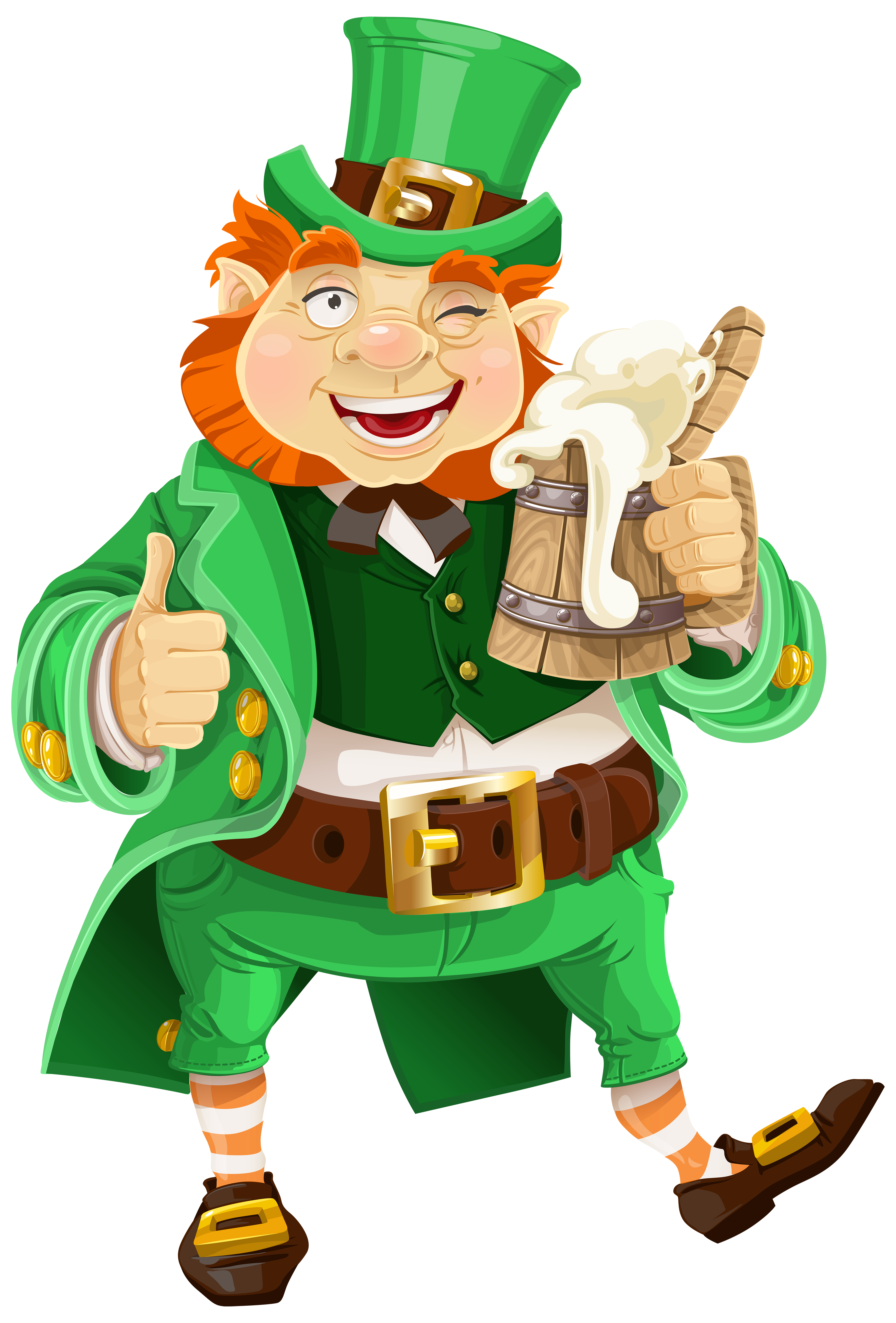 4063x6000 St Patricks Day Leprechaun With Beer Transparent Png Clip Art