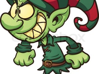 320x240 Evil Leprechaun Clipart Evil Christmas Elf Vector Clip Art