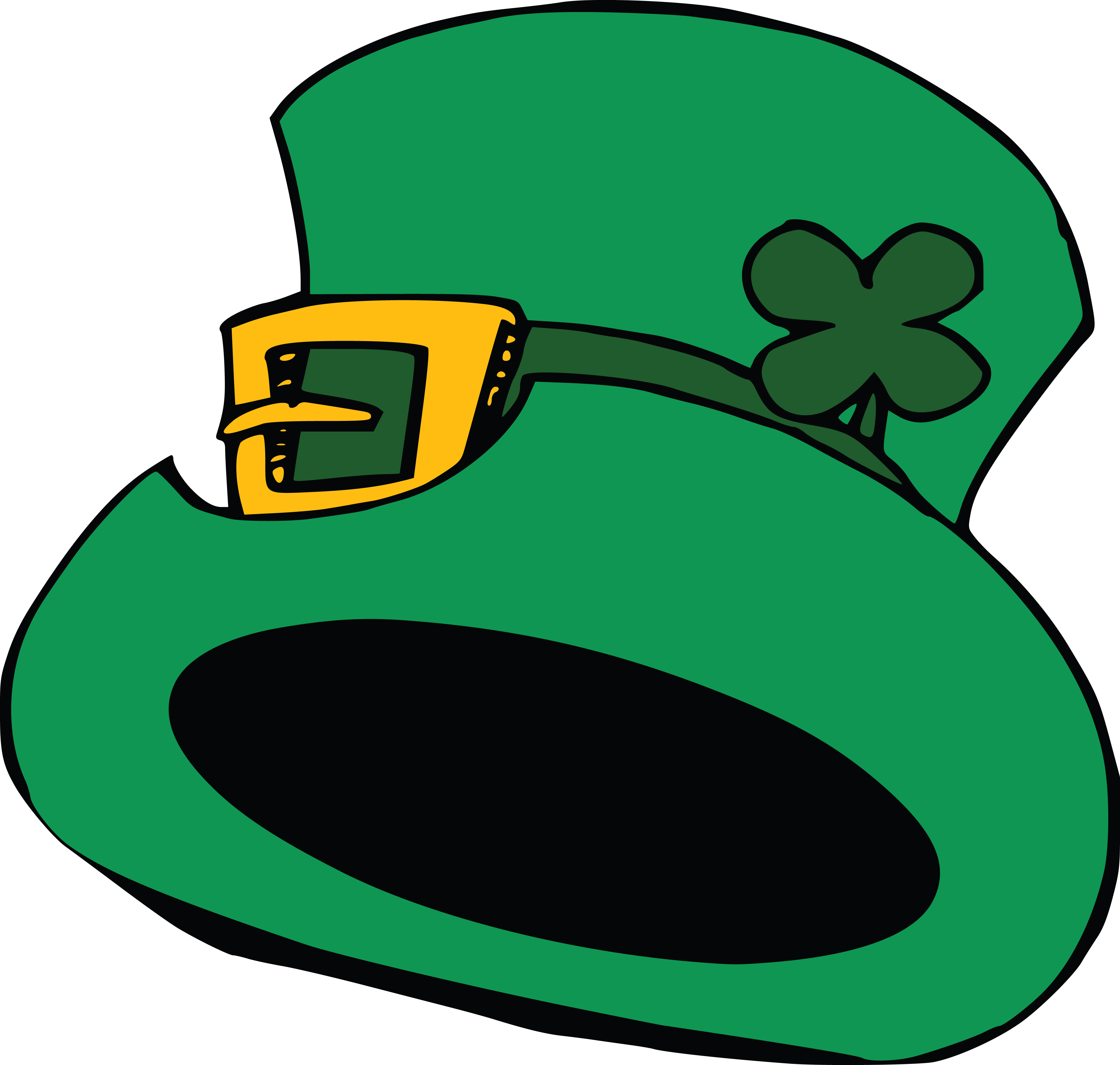 4000x3803 Free Clipart Of A St Patricks Day Leprechaun Hat
