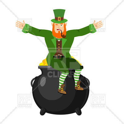 400x400 Leprechaun On Pot Of Gold. St.patrick