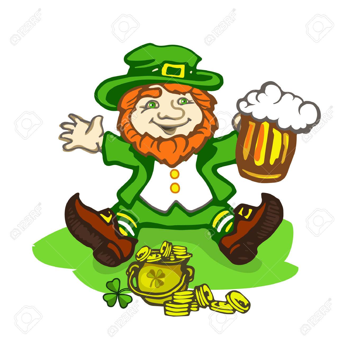 1300x1300 Profitable Leprechaun With A Pot Of Gold Transparent Png Clip Art