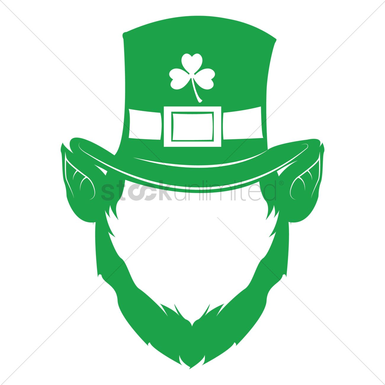 1300x1300 Leprechaun Face With Hat And Beard Vector Image