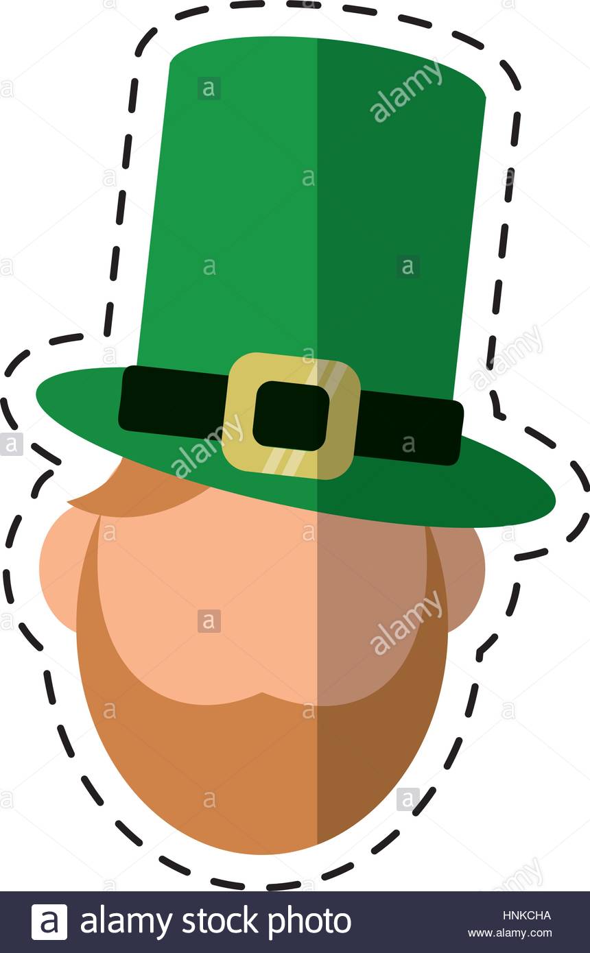 860x1390 Cartoon St Patricks Day Face Leprechaun Vector Illustration Eps 10
