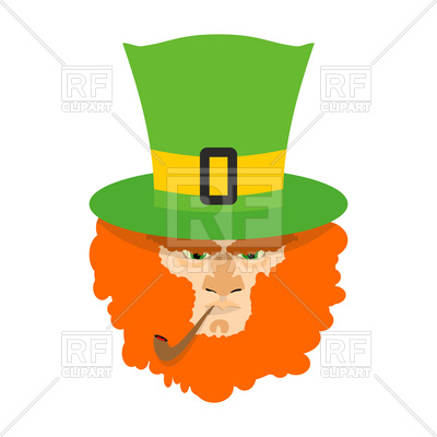 400x400 Leprechaun With Red Beard Royalty Free Vector Clip Art Image
