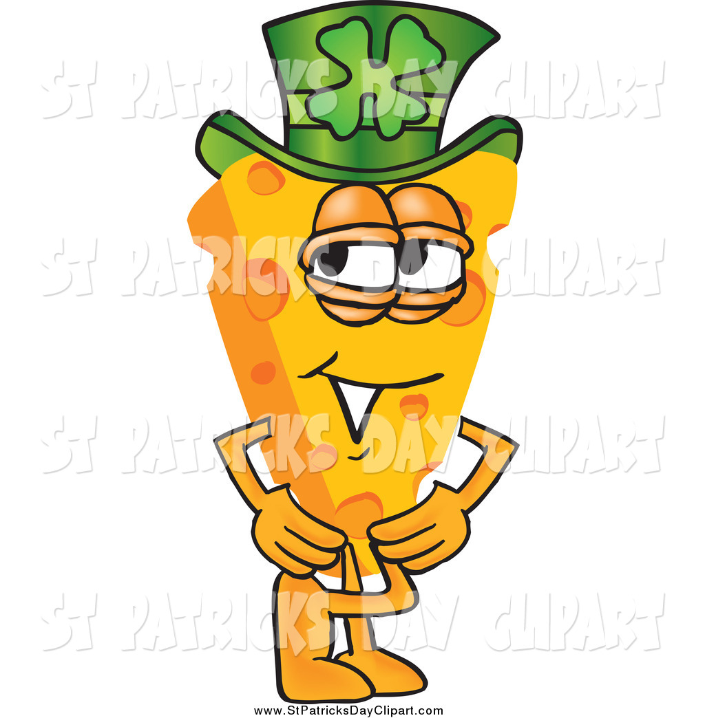 1024x1044 Clip Art Of A St Patricks Day Cheese Mascot Wearing A Leprechaun