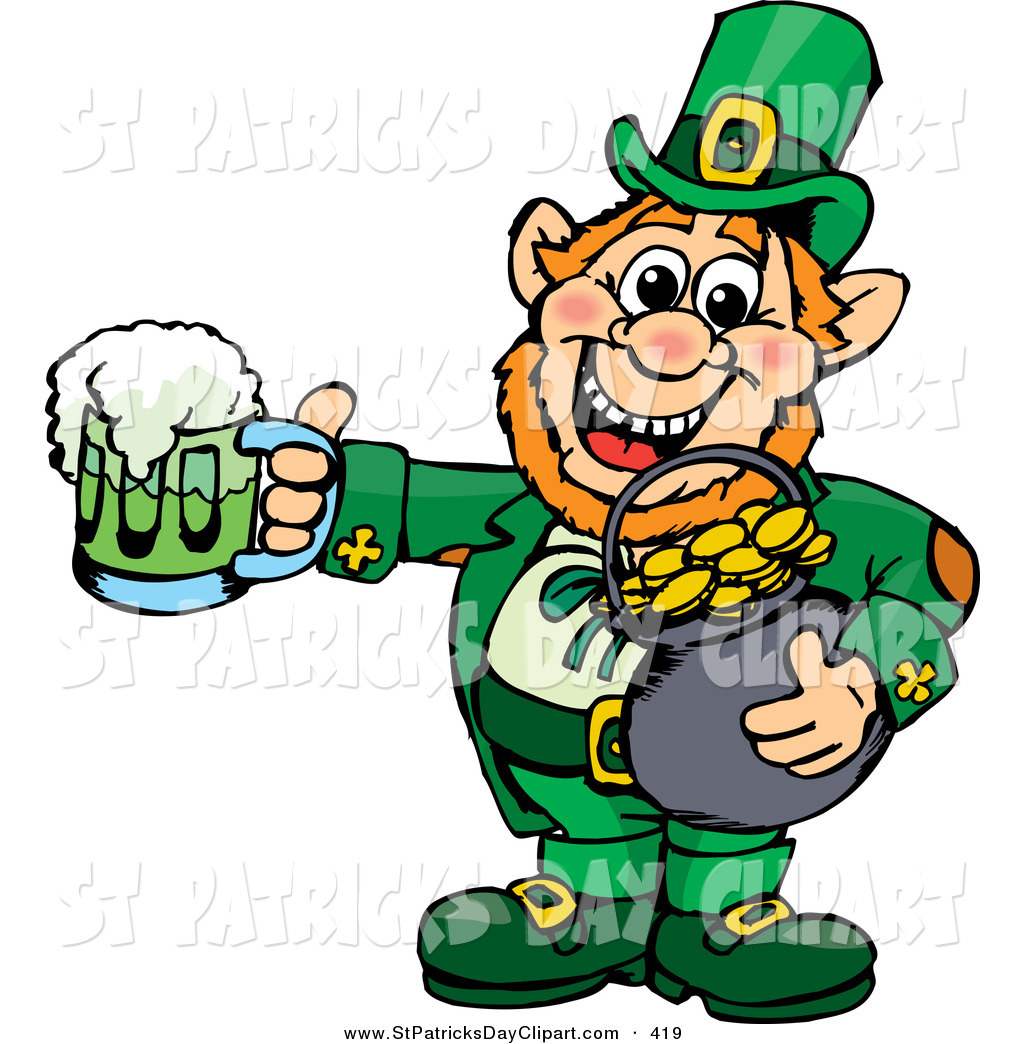 1024x1044 Clip Art A Happy Saint Patricks Day Leprechaun Holding A Pot