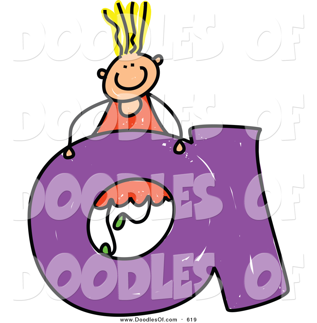 1024x1044 Vector Clipart Of A Happy Blond Caucasian Girl Behind A Lowercase