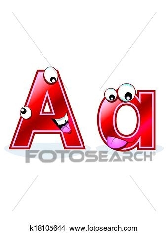340x470 Clipart Of Cartoon Letter Aa K18105644 Search Clip Art