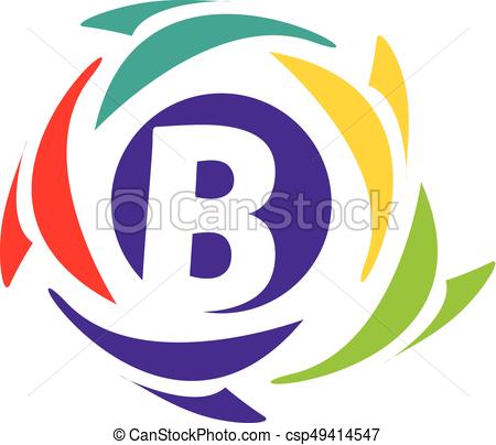 450x404 Initial B Icon. Letter B Logo Within An Colorful Circle Eps