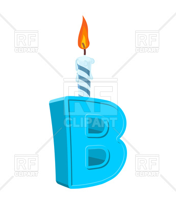 345x400 Letter B Birthday Font Royalty Free Vector Clip Art Image
