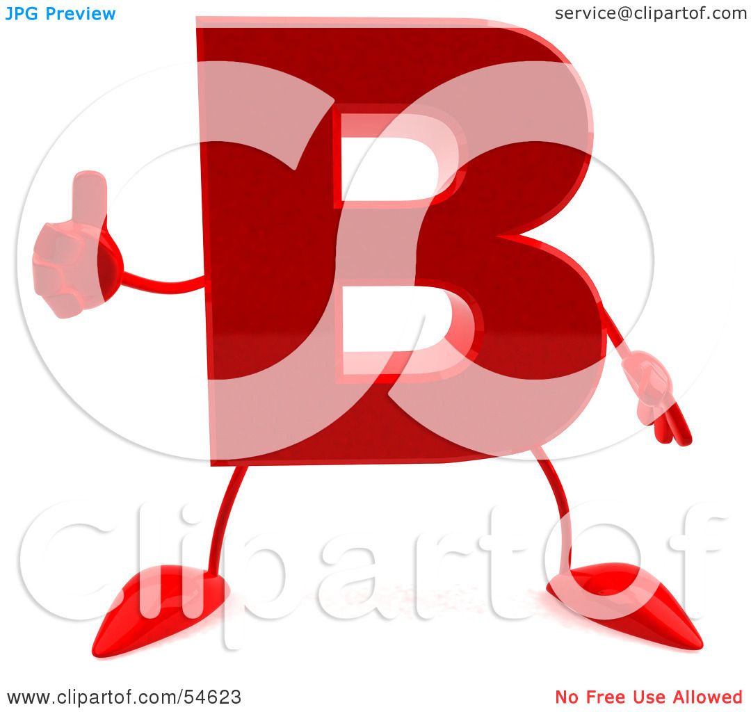 1080x1024 Royalty Free (Rf) Clipart Illustration Of A 3d Red Letter B