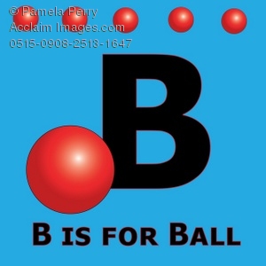 300x300 The Alphabet Letter B Is For Ball Royalty Free Clip Art Picture