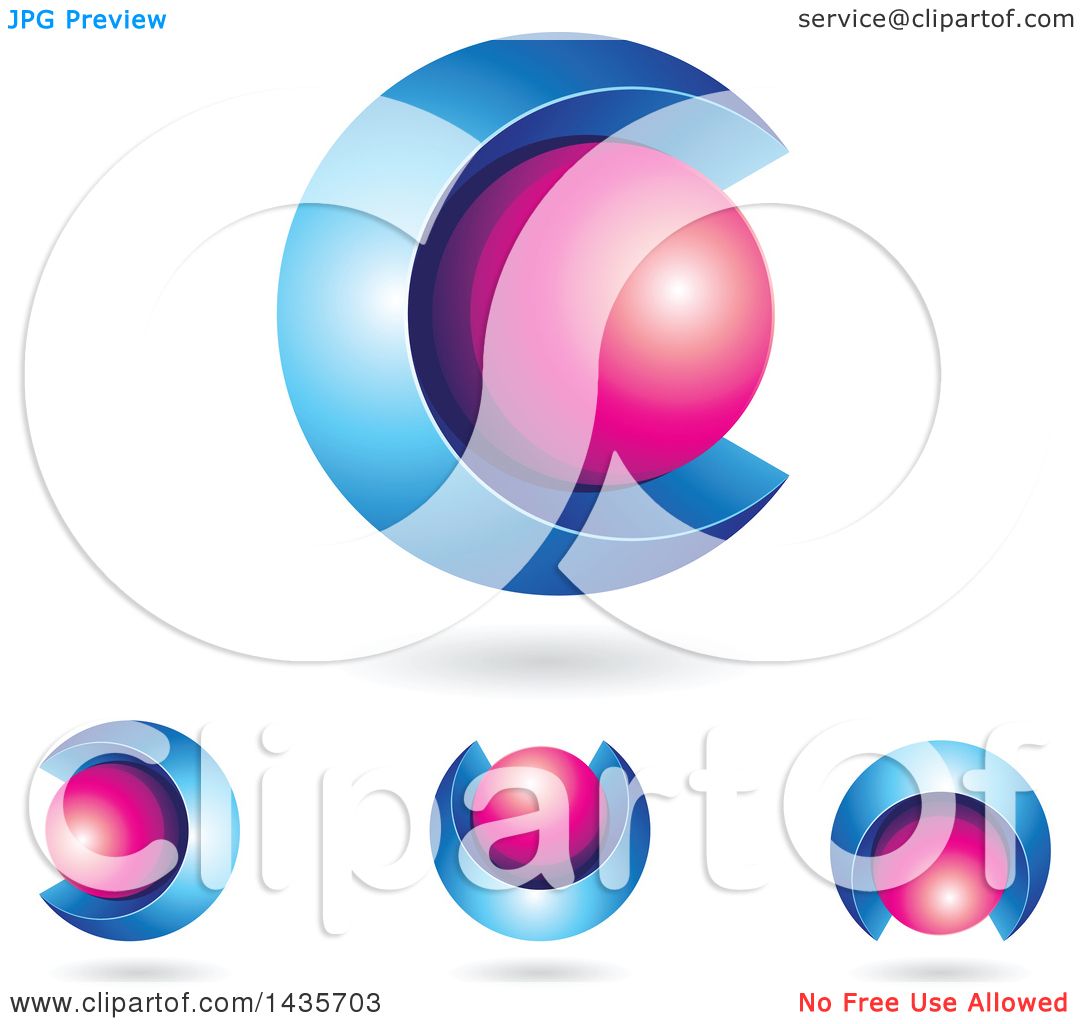 1080x1024 Clipart Of 3d Abstract Sphere Letter C Designs With Shadows