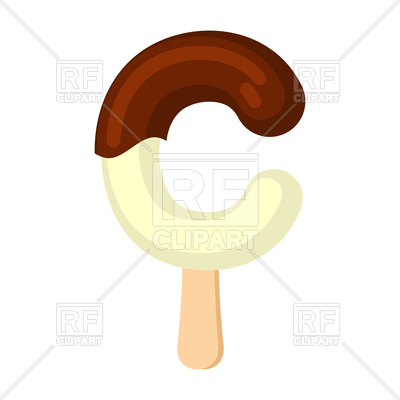 400x400 Letter C Ice Cream Font Royalty Free Vector Clip Art Image