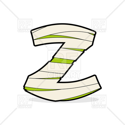 400x400 Mummy Letter Z Royalty Free Vector Clip Art Image