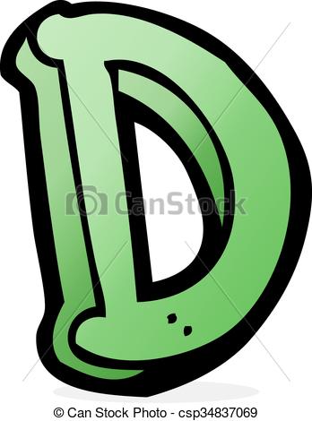 348x470 Cartoon Letter D Clip Art Vector