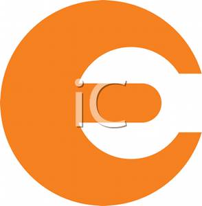 294x300 Curved Orange Letter E Design
