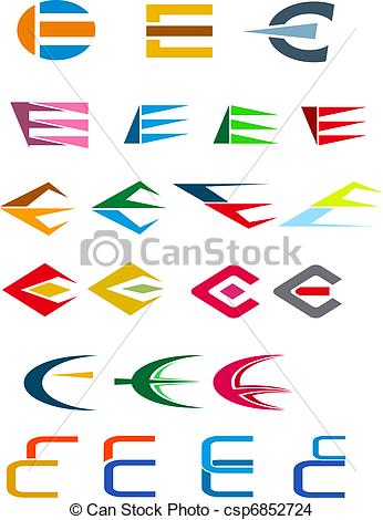 346x470 Alphabet Letter E. Set Of Alphabet Symbols And Elements Of Eps