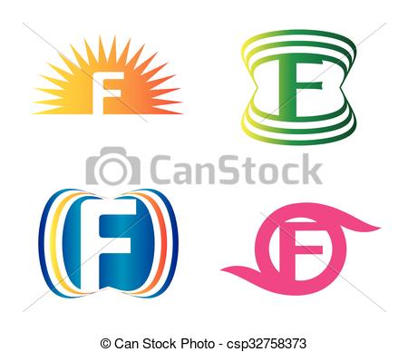 450x388 F Letters Logo Set Vectors Illustration
