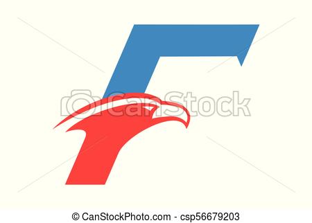 450x322 Letter F Falcon Logo Vector Clipart
