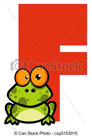 319x470 Cartoon Letter F With A Frog Clipart Vector