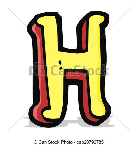 449x470 Cartoon Letter H Vector