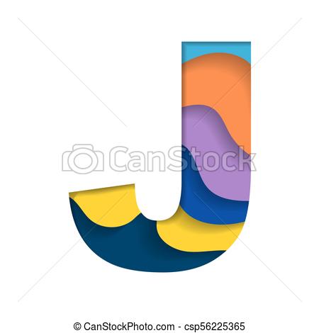 450x470 Colorful Letter J. Abstract Letter J Silhouette With Clip Art