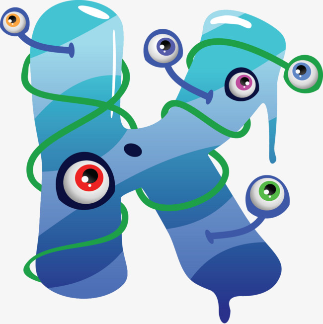 650x652 Cartoon Handwritten Monster Letter K, Cartoon Letters, Hand