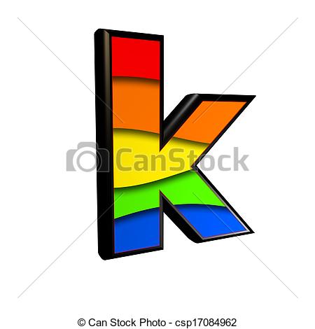 450x470 Letter With Rainbow Texture