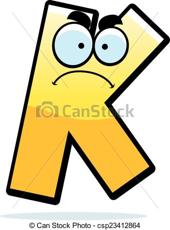 348x470 Angry Cartoon Letter K. A Cartoon Illustration Of A Letter K
