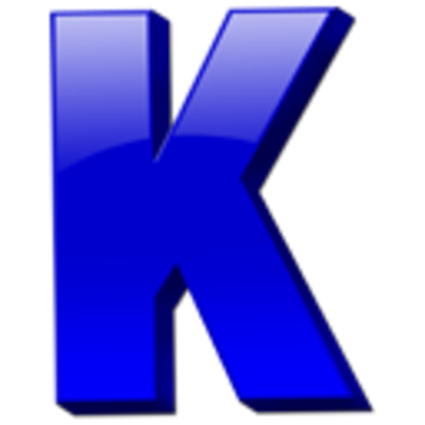 600x600 Blue Letter K