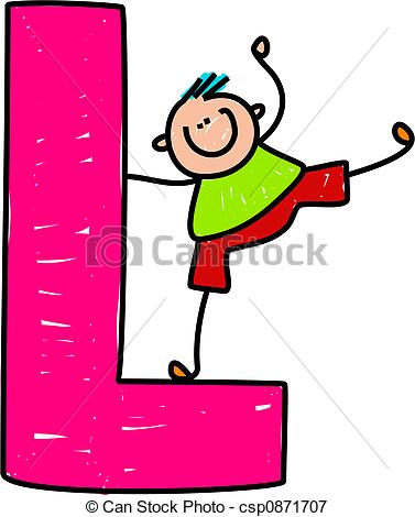 377x470 Clipart L Letter L Boy Happy Little Boy Balancing On A Giant