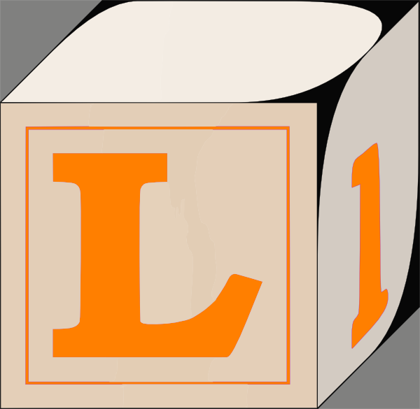 600x585 Letter L Block Purple Clip Art