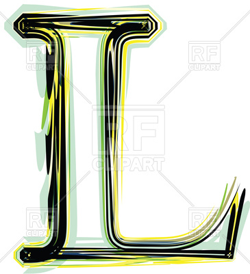 365x400 Letter L On White Background Royalty Free Vector Clip Art Image
