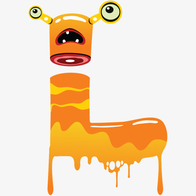 650x651 Cartoon Handwriting Monster Letter L, Cartoon Letters, Hand