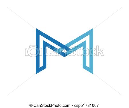 450x380 M Letter Logo Business Template Vector Icon Vector Clipart