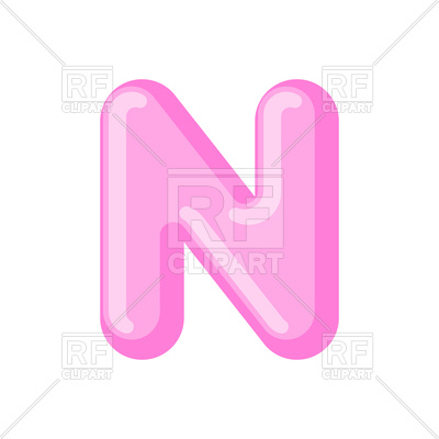 400x400 Pink Letter N