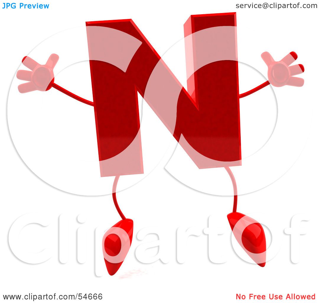 1080x1024 Royalty Free (Rf) Clipart Illustration Of A 3d Red Letter N