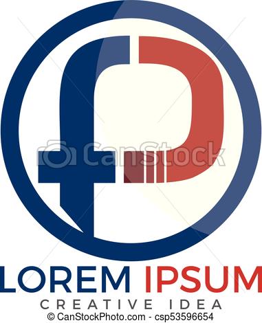381x470 Initial Letter F And P Vector Logo Design. Fp Business Logo
