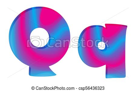 450x301 Abstract Colorful Letter Q. Vector Illustration. Creative