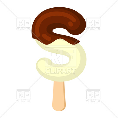 400x400 Letter S Ice Cream Font Royalty Free Vector Clip Art Image