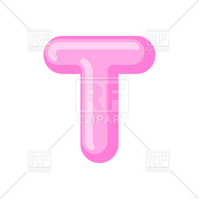 400x400 Letter T Candy Font Royalty Free Vector Clip Art Image