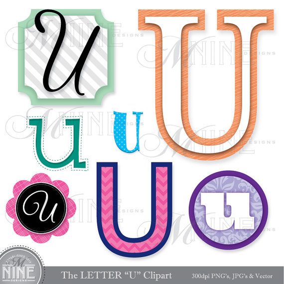 570x570 Letters Clipart Letter U Clip Art Graphics Vector File, Instant