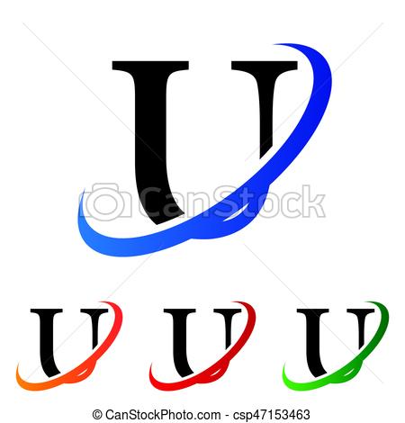 450x470 Simple Initial Letter U Swoosh Logo Vector Clip Art Vector
