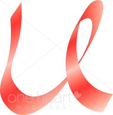 381x388 Clipart Letter U Pink Ribbon Alphabet