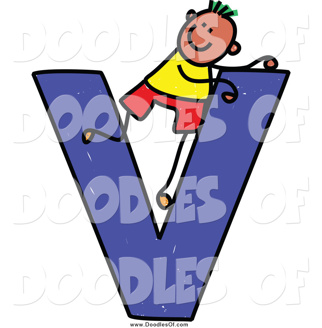 1024x1044 Vector Clipart Of Doodled Happy Green Haired Black Boy In