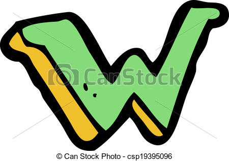 450x317 Cartoon Letter W Eps Vectors
